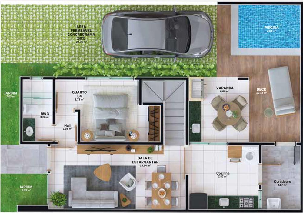 Casa de Condomínio, 4 quartos - Foto 6