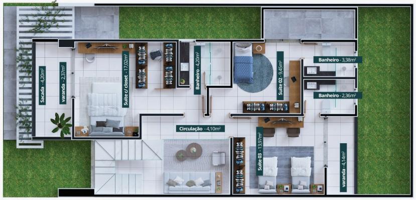 Casa de Condomínio, 4 quartos - Foto 2