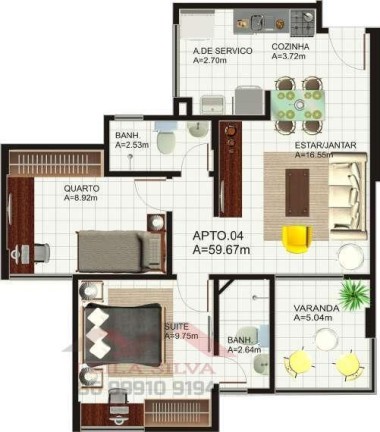 Apartamento, 2 quartos - Foto 4