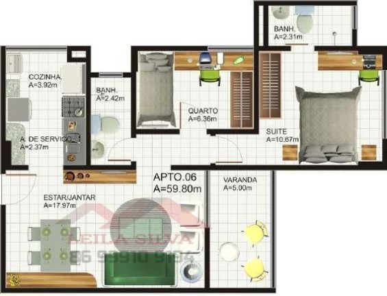 Apartamento, 2 quartos - Foto 12