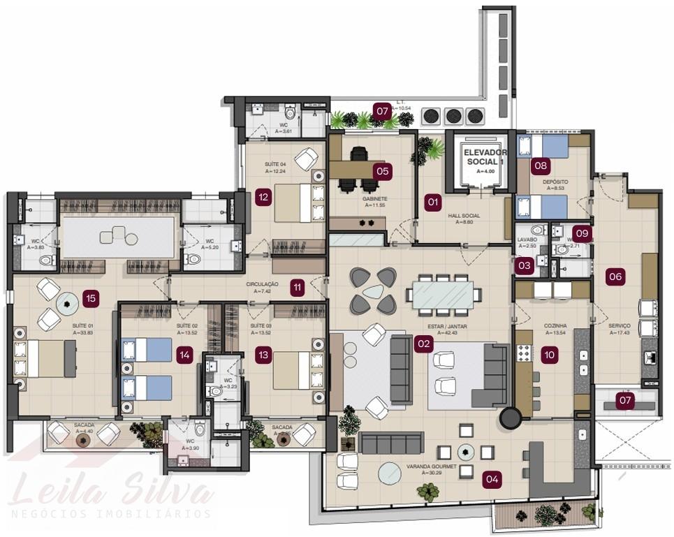 Apartamento, 4 quartos - Foto 4