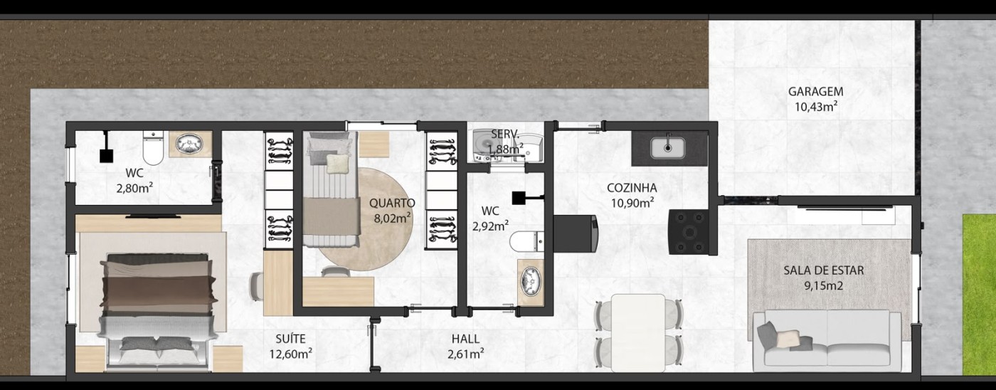 Casa, 2 quartos - Foto 2