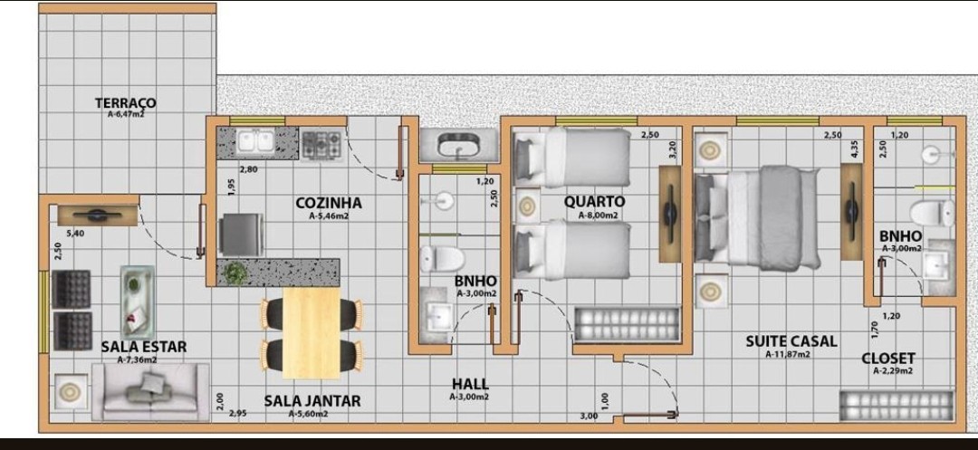 Apartamento, 2 quartos - Foto 2