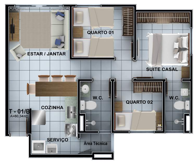 Apartamento, 3 quartos - Foto 14