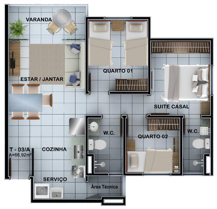 Apartamento, 3 quartos - Foto 11