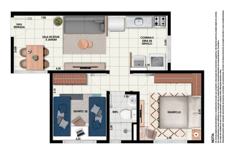 Apartamento, 2 quartos - Foto 6